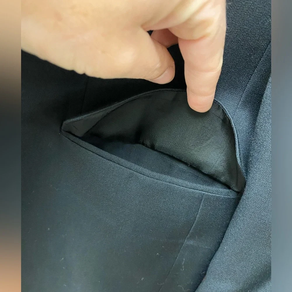 Banana Republic Men’s Black Suit Jacket Blazer Sz 38R 100% Wool - Picture 6 of 15